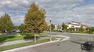 A Temecula street corner where one of the pranks was pulled. 