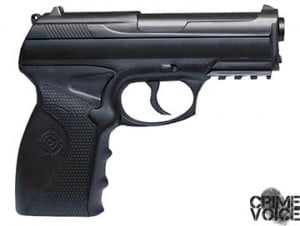 Replica weapons, like the one confiscated, can look remarkably like the real thing.