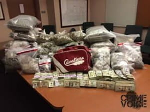 The confiscated drugs.....