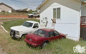 This burgundy car was parked in front of Jaco's residence in a Google Maps image from 2012, and may have been the one they were stopped in.