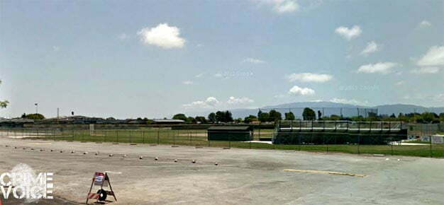 The parking lot and Baseball field at North Salinas High School