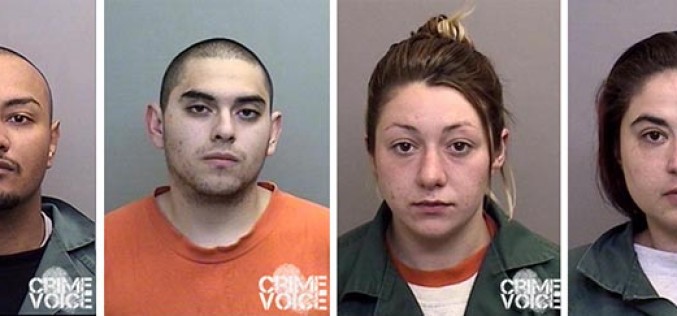 Assault with a deadly sprinkler gets four arrested