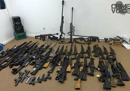 Assault weapons collected in the investigation