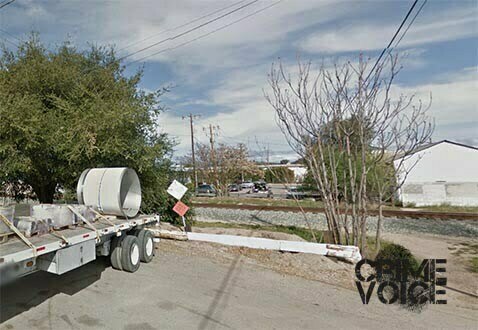 The tracks where the suspect was apprehended