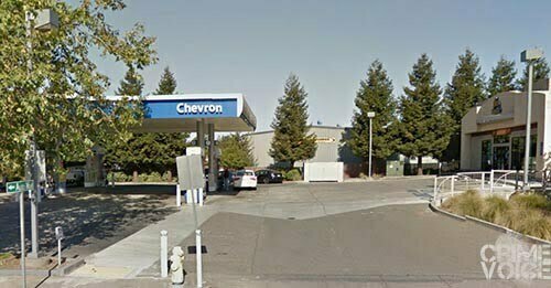 The Chevron Station in Petaluma that was robbed.