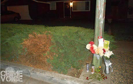 A memorial was put together by family and friends at the scene.