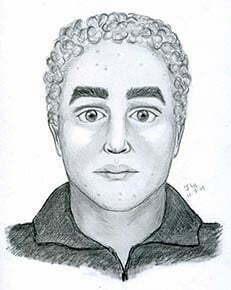 Suspect sketch based on witness accounts.