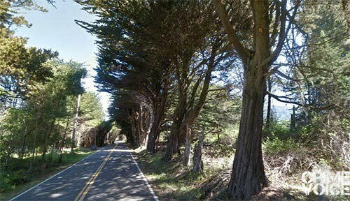 Highway 1 north of Fort Bragg, where Lambeth was seen hiding tools.