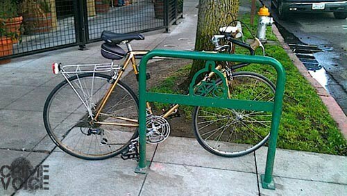 High priced "bait bikes" are left as tempting targets for thieves.