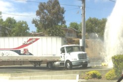 Big Rig Driver Hits Hydrant, Leaves 25-Foot Gusher, Gets Arrested For DUI