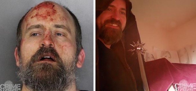 Sacramento Man Attacks Woman and Dog with Medieval Weapon