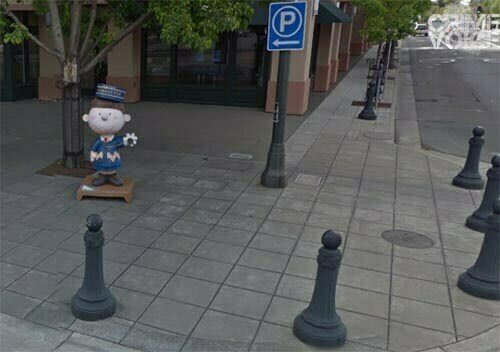 Protected by a group of barriers, Charlie Brown the Conductor was not harmed in the crash.