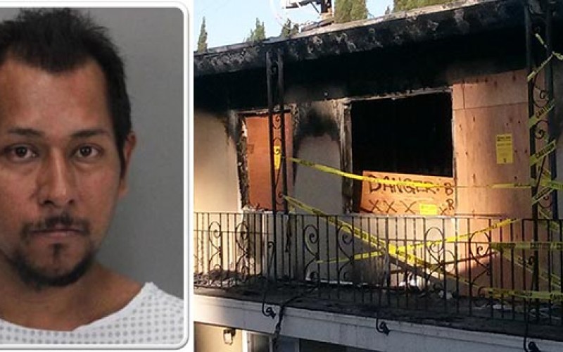 Out of control suspect arrested after burning down father’s apartment