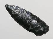 A typical obsidian blade artifact