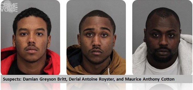 Milpitas Police report the arrest of three car burglary suspects