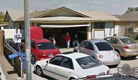 An image of a number of people hanging out at Chan's house in a 2012 Google Maps image.