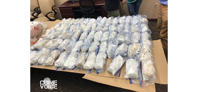 Search of car leads to 67-pound haul of methamphetamine