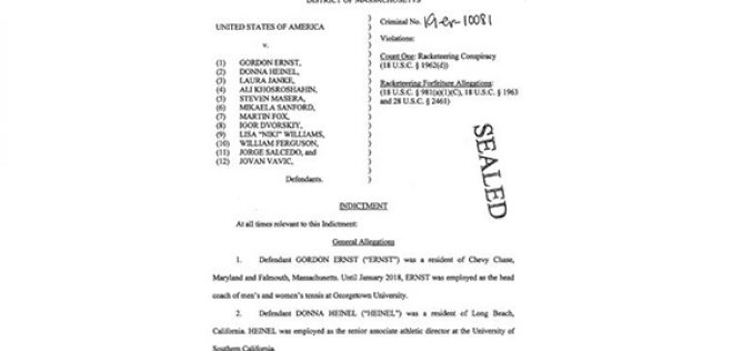 College Admission Scam Brings Racketeering Charges for Athletic Fraud, Bribery