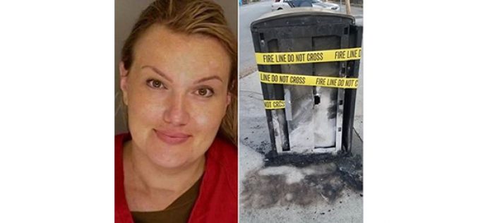 Woman sets various garbage fires during the night