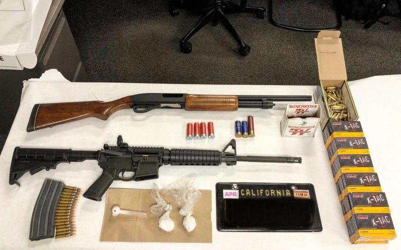 Traffic stop leads to discovery of guns and meth
