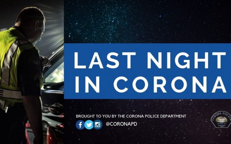 One night in Corona, three arrests