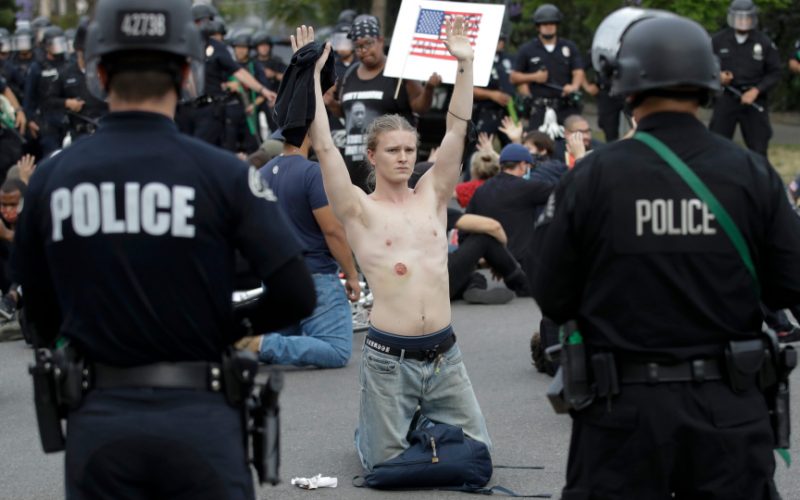 24 arrested after protest in Beverly Hills, California