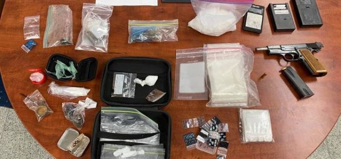 Running man caught with meth, heroin, and stolen gun