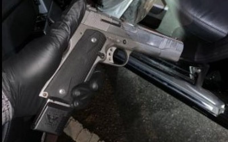 Suspicious vehicle with drugs and loaded .45