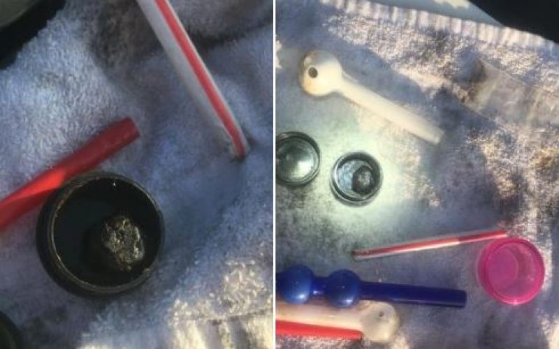 Reckless driver carrying drugs and paraphernalia