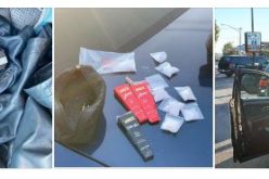 Brandishing firearm with meth in the car