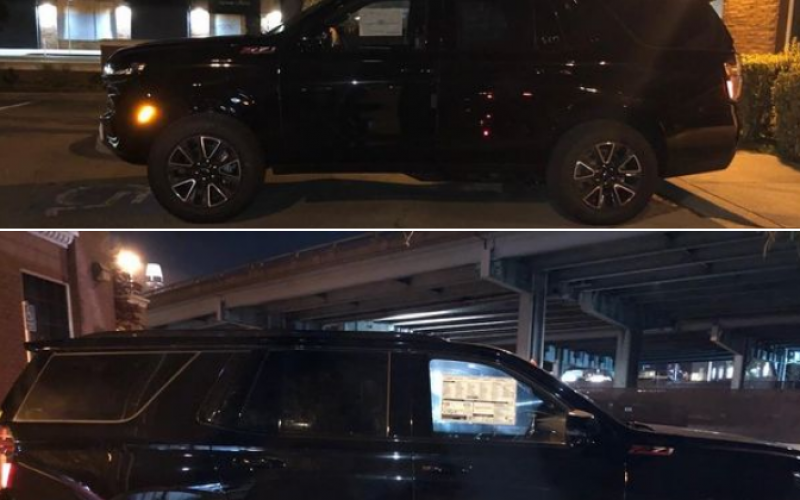 Stolen 2021 Chevy Tahoe runs out of gas on I-80