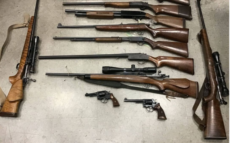 Eleven Assorted Firearms – Several in the Hands of a Hallucinating Suspect