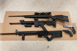 Five firearms seized with search warrant