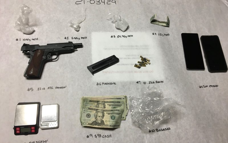 Man on probation with gun and meth