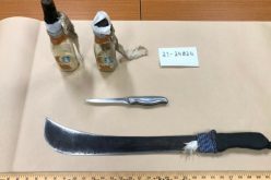 Man in Possession of a Machete and Molotov Cocktails is Arrested