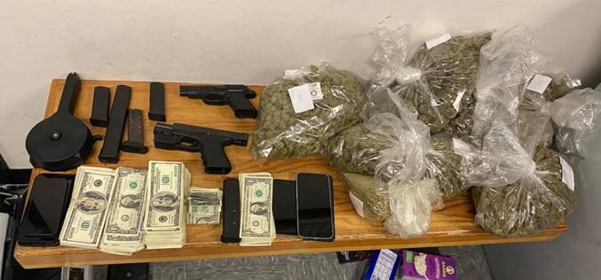 Man with gun and drugs tries to walk away from traffic stop