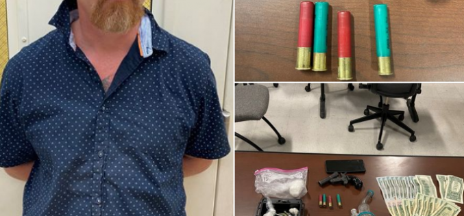 Man in park with gun and meth