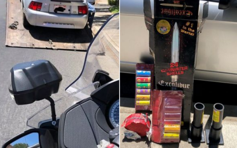 Reckless Driving Leads to Illegal Fireworks and 30 Day Impound