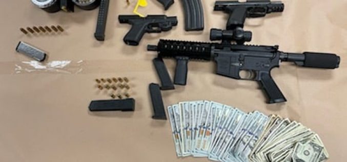 FOLLOW-UP INVESTIGATION/ ARRESTS MADE/ GUNS, NARCOTICS, & STOLEN PROPERTY SEIZED:
