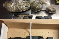Three arrested in two incidents for drugs and guns
