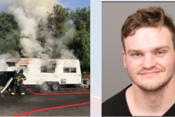 Man sets RV on fire