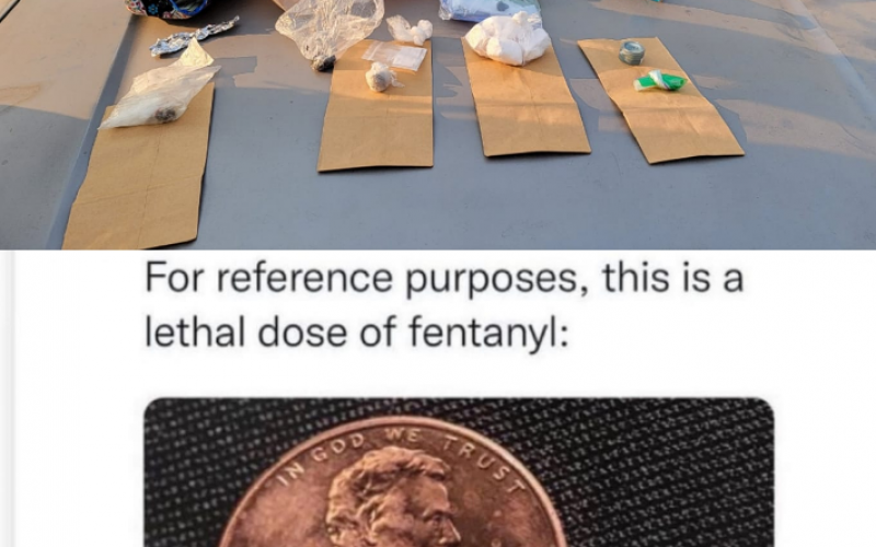 Man passed out in truck has fentanyl, heroin, meth