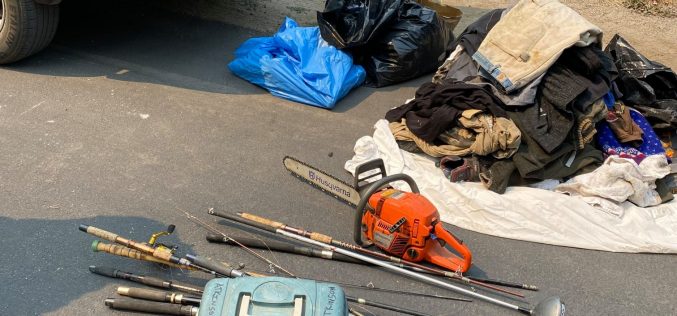 Two suspects arrested looting in fire zone