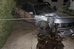 DUI driver hits cars, sheers power pole in half