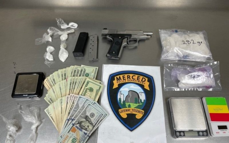 Merced PD Gang unit locates firearm and evidence of narcotic sales during a probation search