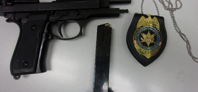 Two arrested, one accused of posing as U.S. Marshal in connection to recent burglary