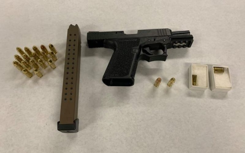 Erratic driver stopped with loaded pistol