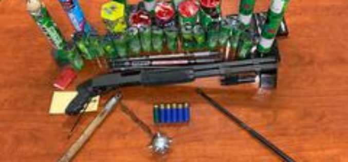 Felon Busted with Weapons and Fireworks