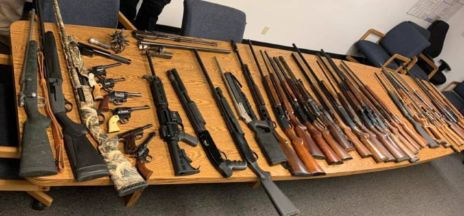 Three arrested, nearly 40 firearms confiscated amid investigation into recent burglaries