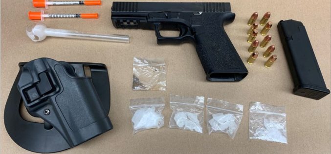 Suspect arrested with a loaded handgun